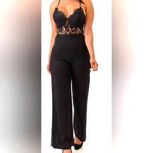 Plus size lace jumpsuit